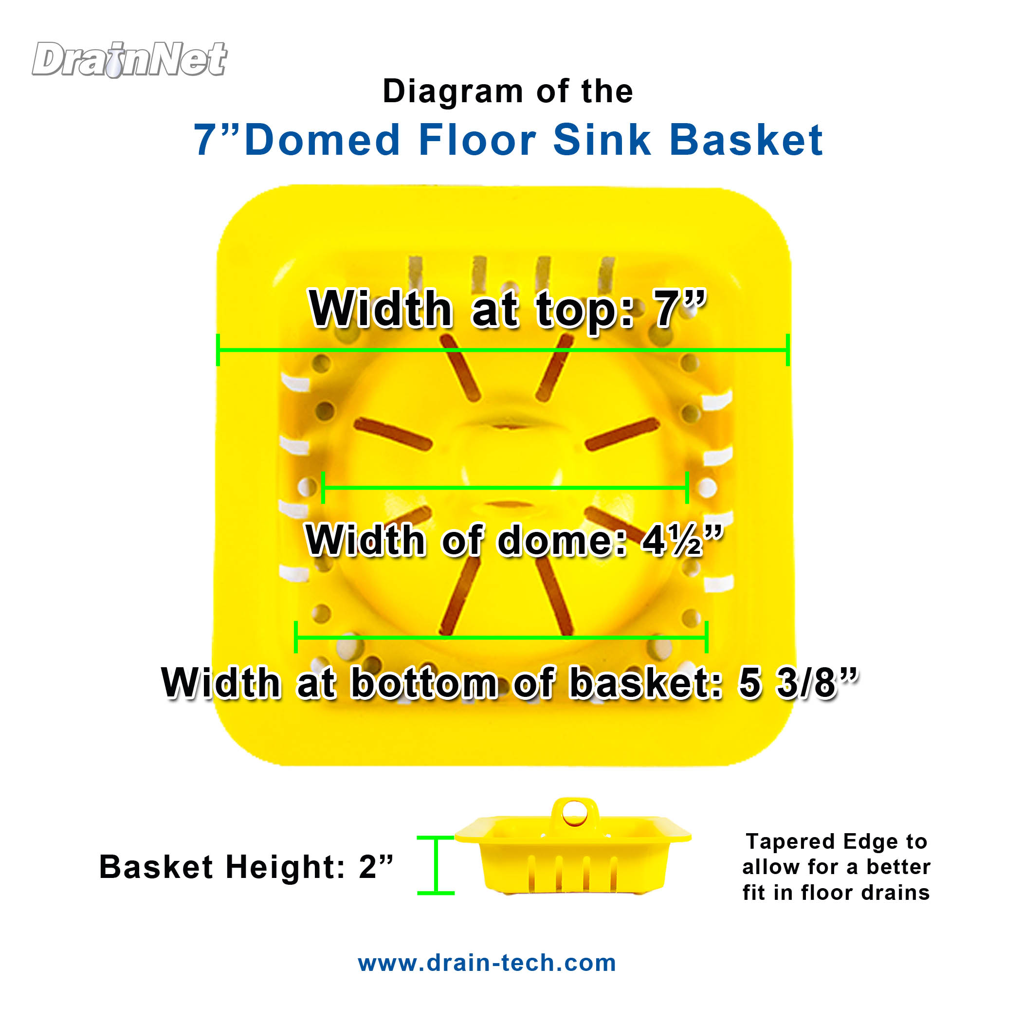 Domed Basket Diagram 7 inch