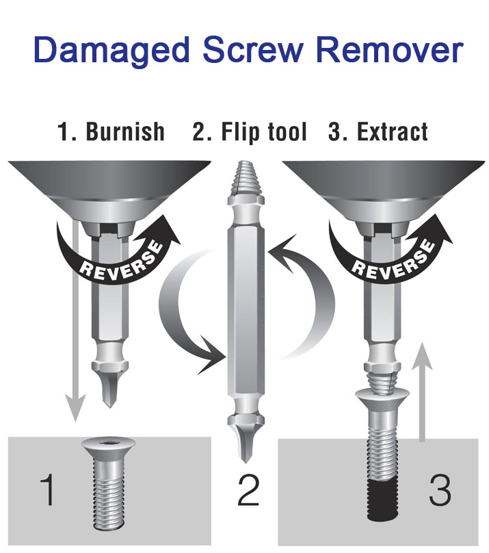 damaged screw remover