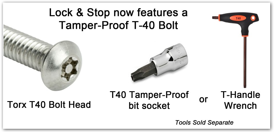 T 40 banner for lock and stop