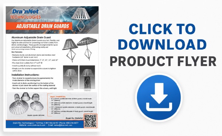 adjustable drain guard flyer click to view
