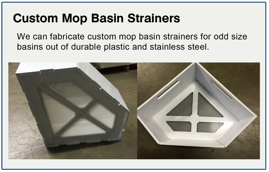 triangle and custom mop basin strainer
