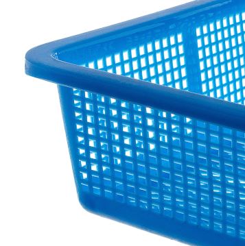 blue scrap basket for restaurant sinks