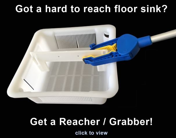 Hard to reach floor sink
