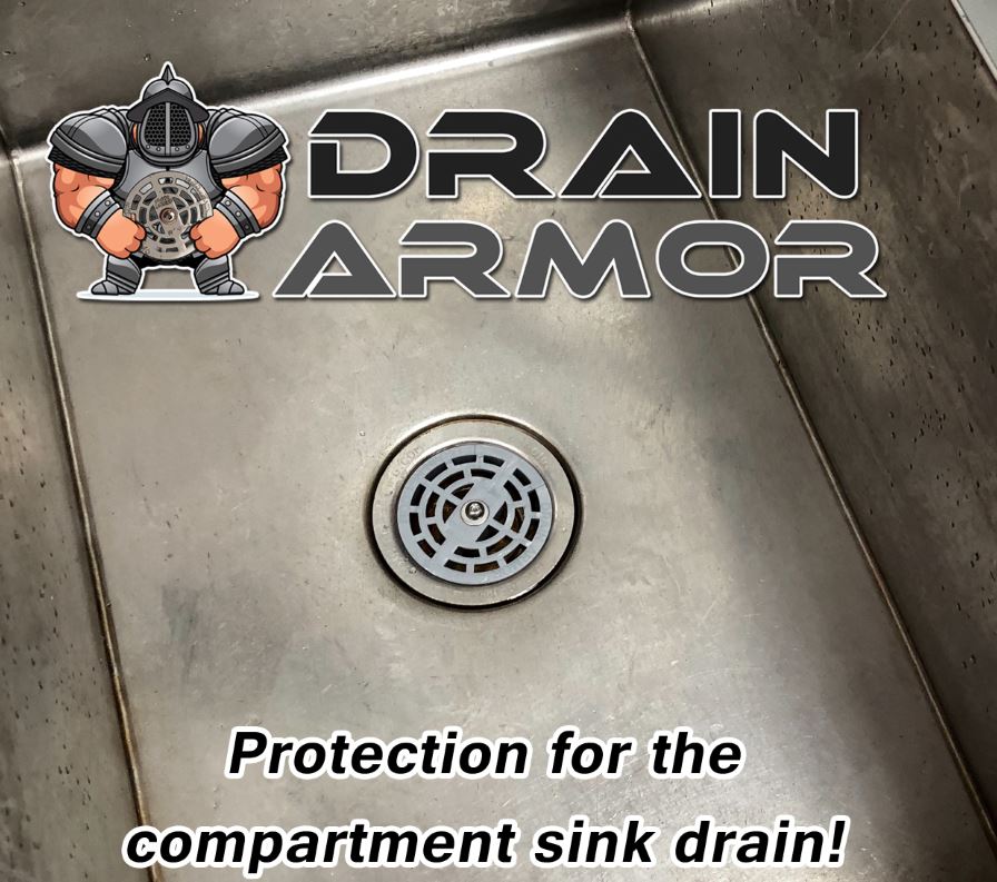 Drain Armor locking compartment sink strainer