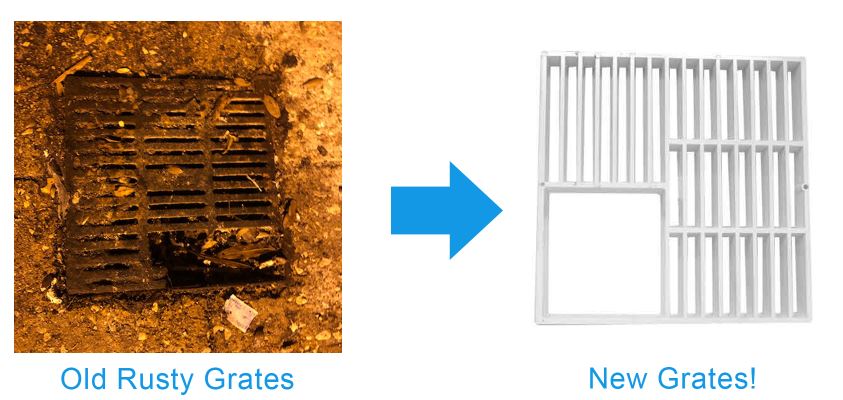 Floor Sink Replacement Grate 12 X 12 Inch Half Grate