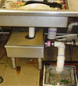 Garbage Disposal Replacement Unit in Commercial Kitchen