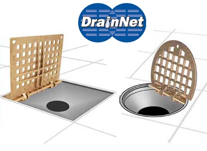 Hinged Floor Drain Grate for easy access drain cleaning - Drain-Net
