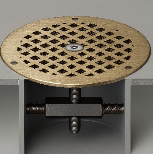 Bueyfolt 6.5 Cast Iron Drain Cover with Removable Drain Ports, Garage Drain Cover, Floor Drain