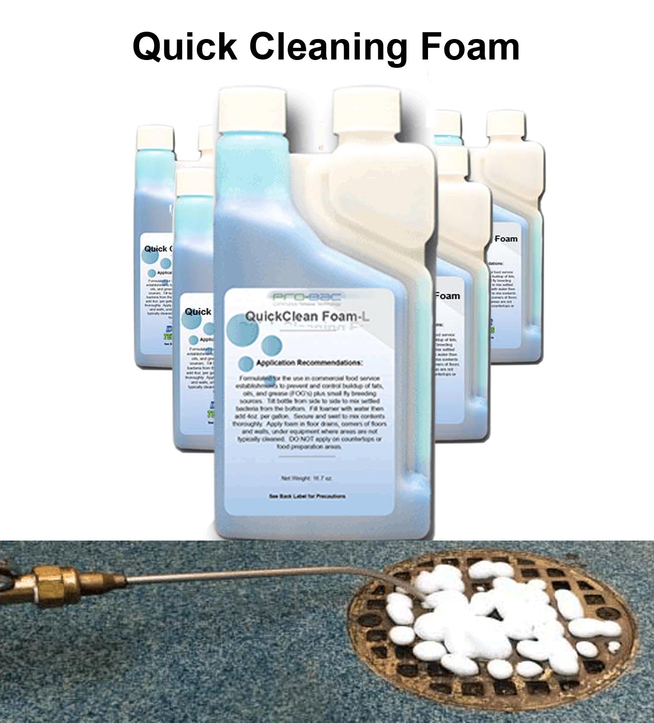 Quick Cleaning Drain Foam (6 bottles) to fight Fruit Flies - Drain-Net