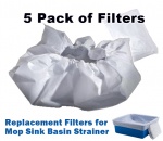 5pack-replacement-filters Mop Sink Basin Strainer | Drain-Net