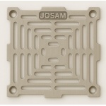 Josam 6&quot; Square Drain Cover - 008400 6S Nikaloy Grate, w/screws