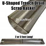 u-shaped stainless steel trench drain basket for scrap