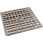 Zurn Strainer 5&quot; Square Floor Drain W/Screws. Polished Brass Grate (Drain Cover)