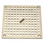 Zurn 6" x 6" Square Floor Drain, Nickel (Actual diameter 5-5/8")