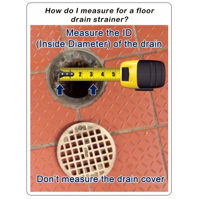 How to measure for a floor drain strainer