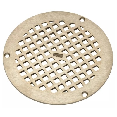 Zurn 6&quot; Dia. Round Floor Drain Cover W/Screws, Nickel